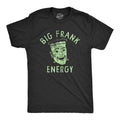 Mens Big Frank Energy T Shirt Funny Spooky Halloween Frankenstein Tee For Guys Mens Funny T Shirts Cool Tees Soft Stylish Casual Menswear Halloween Apparel for Men Funny Sarcastic Short Sleeve Novelty Black -