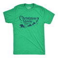 Mens Christmas Movie Time T Shirt Funny Holiday Tradition Santa Claus Graphic Novelty Tee Mens Funny T Shirts Cool Tees Soft Stylish Casual Menswear Christmas Apparel for Men Funny Movie Short Sleeve Green