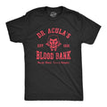 Mens Dr Aculas Blood Bank T Shirt Funny Scary Halloween Party Vampire Donor Tee for Guys Mens Funny T Shirts Cool Tees Soft Stylish Casual Menswear Halloween Apparel for Men Funny Sarcastic Short Black - Dr
