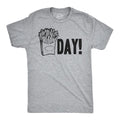 Mens Fry Day Friday T shirt Funny Fast Food French Fry Weekend TGIF Tee Mens Funny T Shirts Cool Tees Soft Stylish Casual Menswear Funny Food Short Sleeve Novelty Tees for Guys Light Grey
