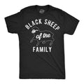 Mens Funny T Shirts Black Sheep Of The Family Sarcastic Graphic Novelty Tee For Men Mens Funny T Shirts Cool Tees Soft Stylish Casual Menswear Sarcastic Apparel for Men Funny Animal Short Sleeve Black -