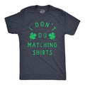 Mens Funny T Shirts I Dont Do Matching Shirts St Patricks Day Shirt for Guys Mens Funny T Shirts Cool Tees Soft Stylish Casual Menswear Navy -