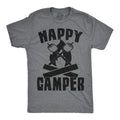 Mens Happy Camper Shirt Funny Camping Cool Hiking Graphic Vintage Tee 80s Saying Mens Funny T Shirts Cool Tees Soft Stylish Casual