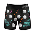 Mens I Like Golf And Maybe 3 People Boxers Funny Sarcastic Golfing Ball Tee Graphic Underwear For Guys Funny Graphic Boxers Sarcastic  Funny Golf  Mens Novelty Boxer Briefs Black