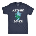 Mens Nature Lover T Shirt Funny Cool Outdoors Hiking Camping Heart Tee For Guys Mens Funny T Shirts Cool Slimming Tees with Plus Sizes Funny Camping T Shirt Novelty Tees for Men Navy -