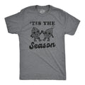 Mens Tis The Season T Shirt Funny Thanksgiving Turkey Football Lovers Tee for Guys Mens Funny T Shirts Cool Tees Soft Stylish Casual Menswear Thanksgiving Apparel for Men Funny Football Short Sleeve Dark Grey