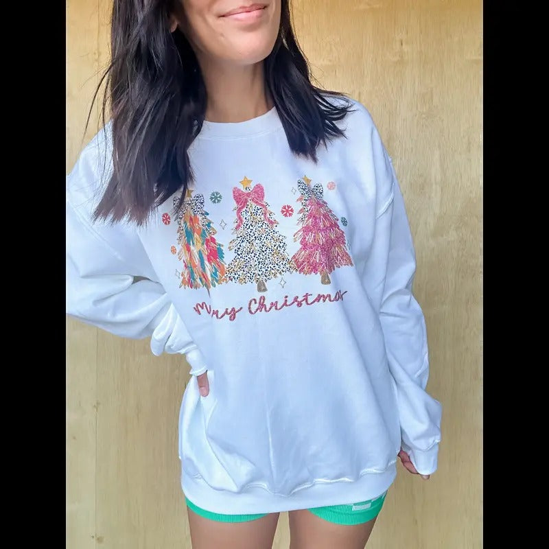 Merry Christmas Trees Graphic Top