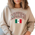 Mexico Sweatshirt, Latino Tee, Latina Sweatshirt, Mexican Flag Shirt, Green White and Red Preppy Mexico Sweatshirt Minimalist Womenswear Basic Casual Cotton