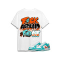 Miami Dolphin Dunks Shirt To Match Sneaker Miami Fuch Around color white
