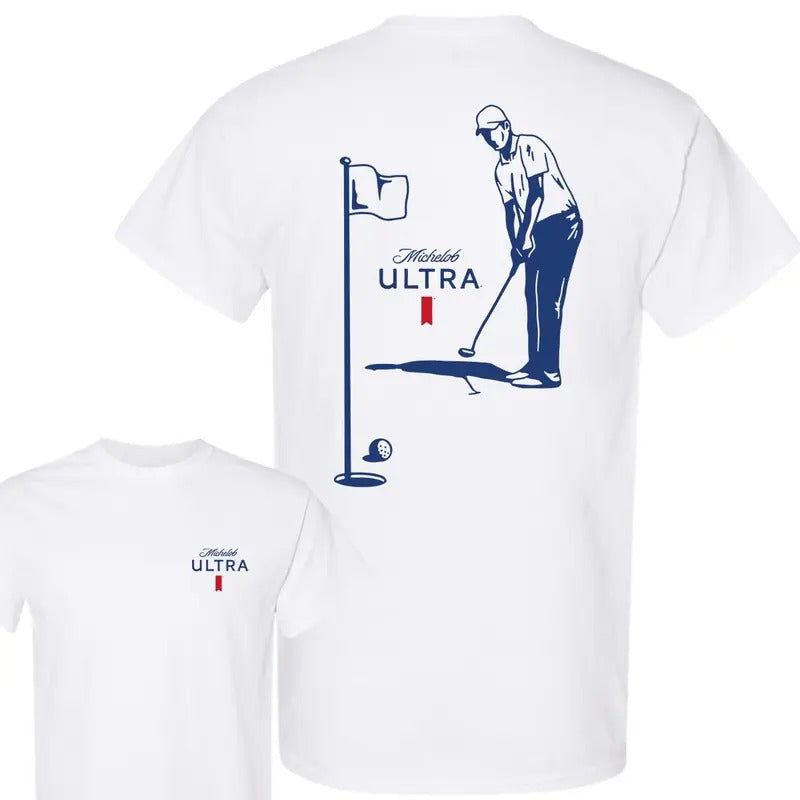 Michelob Ultra Golfing T-Shirt, 2 Side T-Shirt, Retro Style, Men's Tshirt, Men' Clothes Hoodie, Sweatshirt | GrindPrints.com