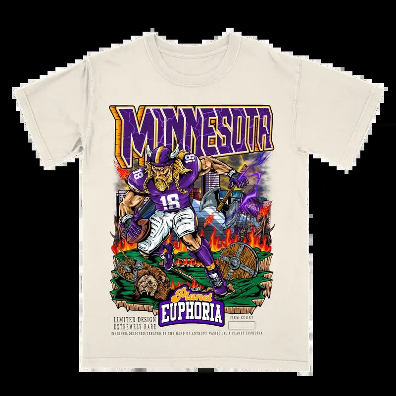 Min.ne.sota Football Tee Gift For Fan - Men's Casual T-shirt - Menswear