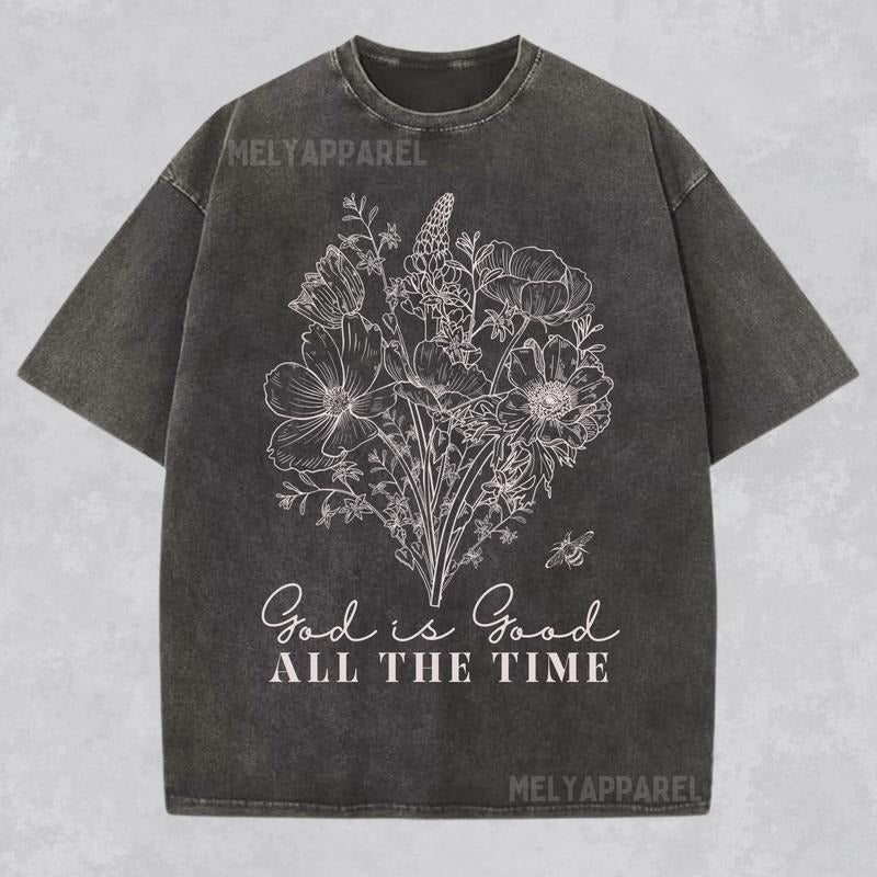 [ Mineral Wash ] God Is Good Shirt Jesus Tshirt Christian Streetwear Faith Tee Religious Washed Gift For Her Bible Verse TShirt Easter Clothes