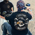 Modern Custom Motors Black 2 Side Print T-shirt -  Sweatshirt - Hoodie, Naughty Clothes Men Cotton, Motorcycle Shirt, Streetwear Menswear