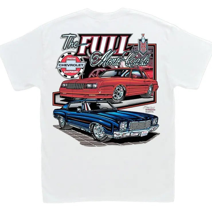 Monte Carlo SS White T-Shirt - Chevrolet Chevy SS454 Racing 70 71 72...84 85 86 87-2007