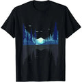 Moonlight Mountains Nature Trees Wildlife Forest Hiking T-Shirt Made in USA