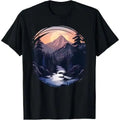 Mountain Hiking Climbing Outdoor Nature Forest Mens Graphic T-Shirt Made in USA