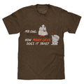 Mr Owl How Many Licks Does It Take Tootsie Roll Pop Candy T-Shirt - Heather Brown