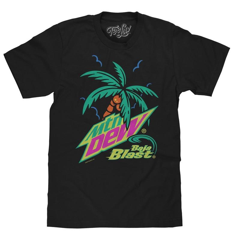 Mtn Dew Baja Blast Palm Tree T-Shirt - Black