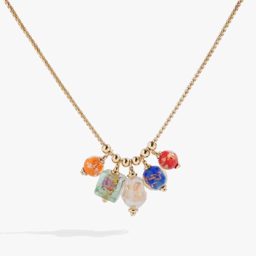 Murano Beads Slider Necklace