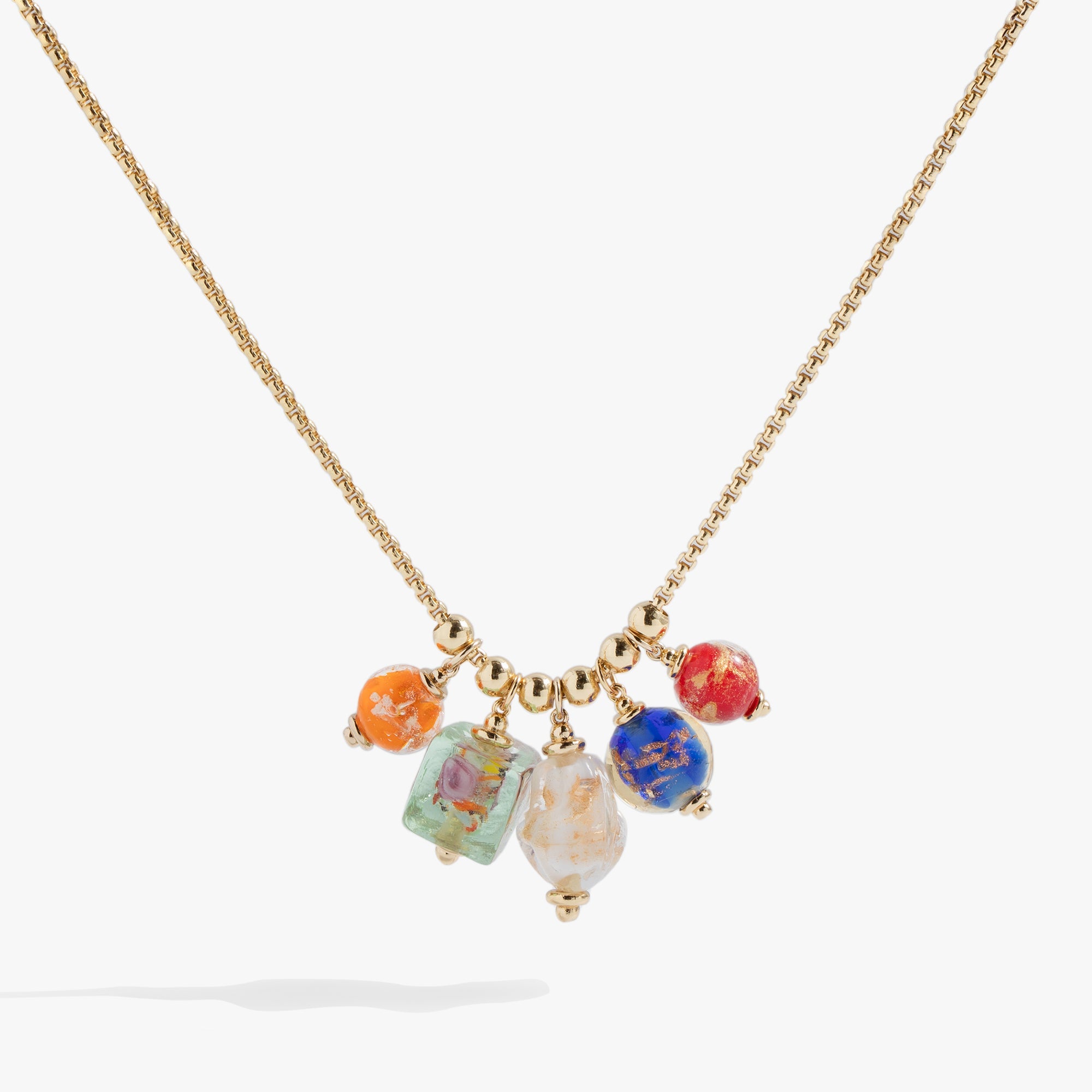 Murano Beads Slider Necklace