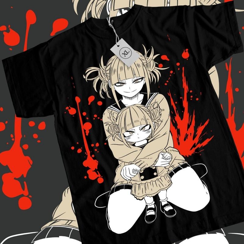 My Hero Academia T-Shirt & Sweatshirt, Himiko Toga Kawaii Graphic Tee, Anime Manga Lover Gifts Ball Cotton