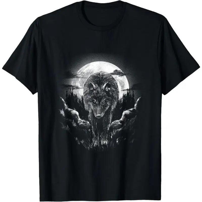 Mysterious World Beauty Wild Lone Nature Lovers Forest Wolf T-Shirt