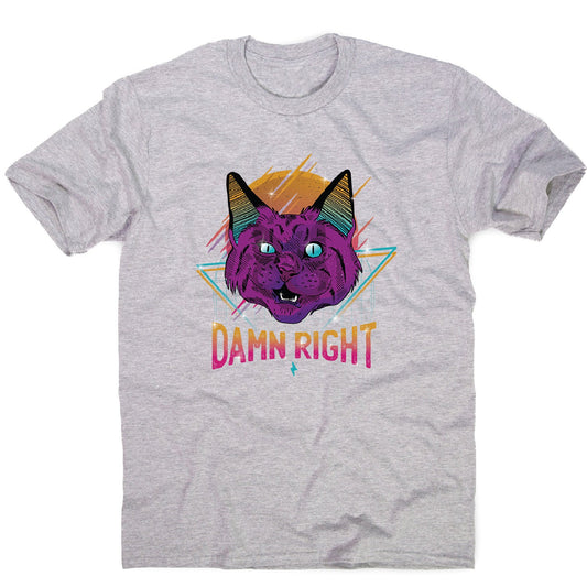 Neon party cat - men's funny premium t-shirt