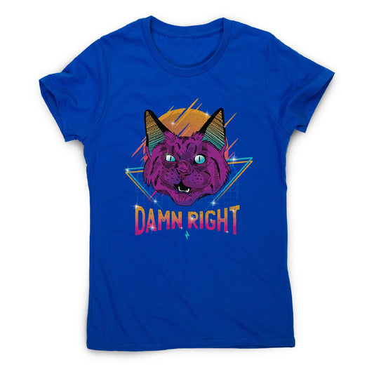 Neon party cat - women's funny premium t-shirt