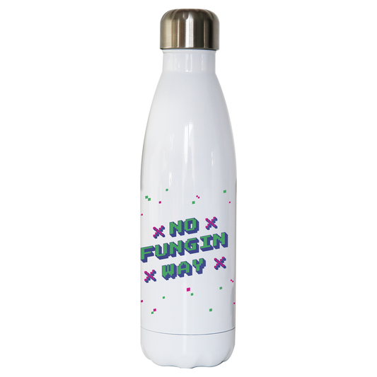 NFT funny quote pixel art water bottle stainless steel reusable