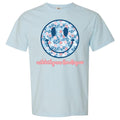 NLB Merch - Blue Patriotic Cheetah Happy Face Comfort Colors T-Shirt