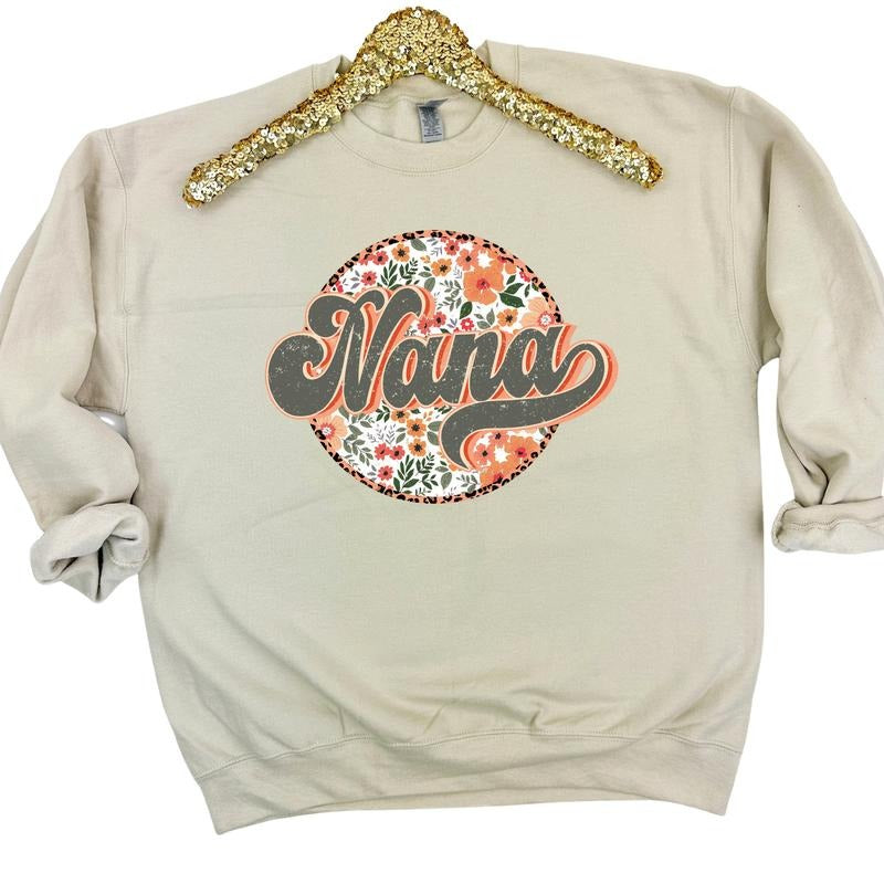 Nana Flower Mix Sweatshirt 'NLB'