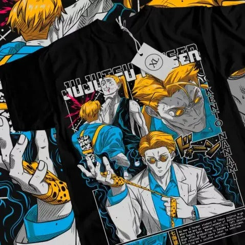 Nanami Kento T-Shirt Jujutsu Kaisen Anime JJK Gojo Satoru Gift Shirt All Size