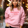 Naughty and Nice Christmas Crewneck Sweatshirt Comfortable