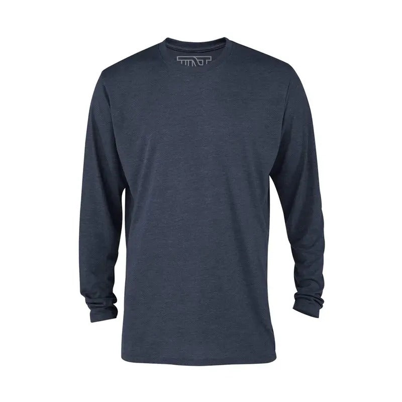 Navy Heather Long Sleeve Tri-Blend T-Shirt - Navy