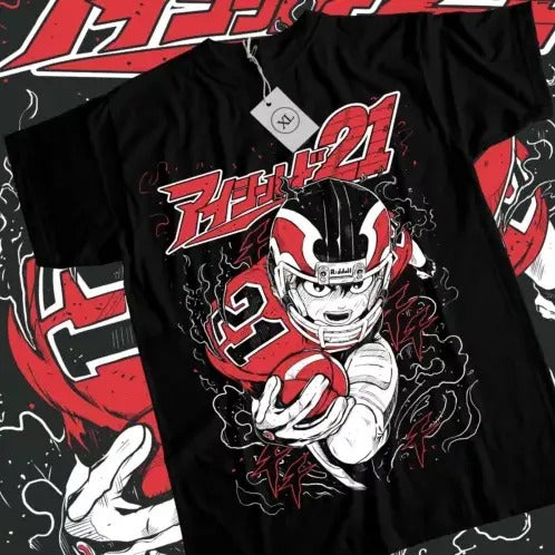 New Limited Eyeshield 21 T-shirt Hiruma Taro Raimon Suzuna Gift Shirt All Size