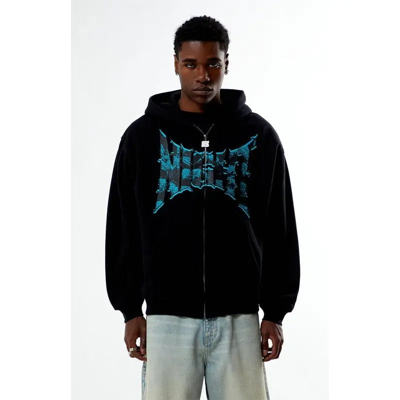Nightlab Men's Jumbo Night Full Zip Hoodie
