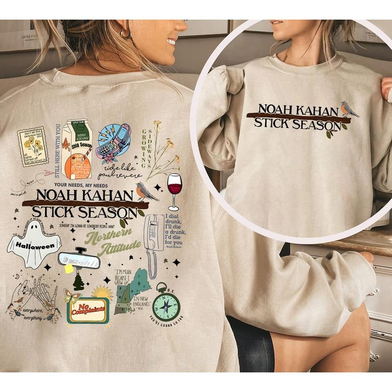 Noa h Kaha n Stick Season Double Sided Sweatshirt, Hoodie, T-shirt