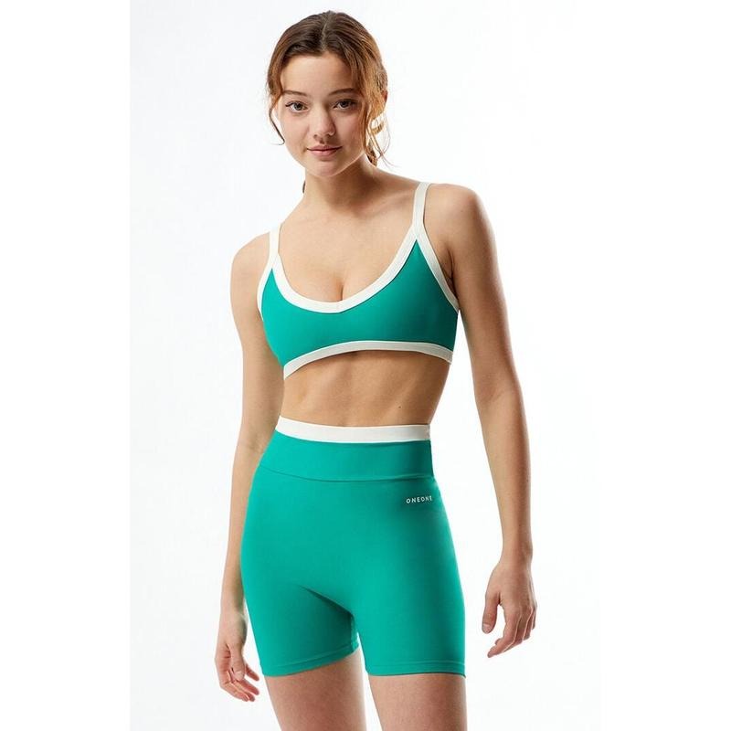 ONEONE Women's Active Green Helena Sports Bra