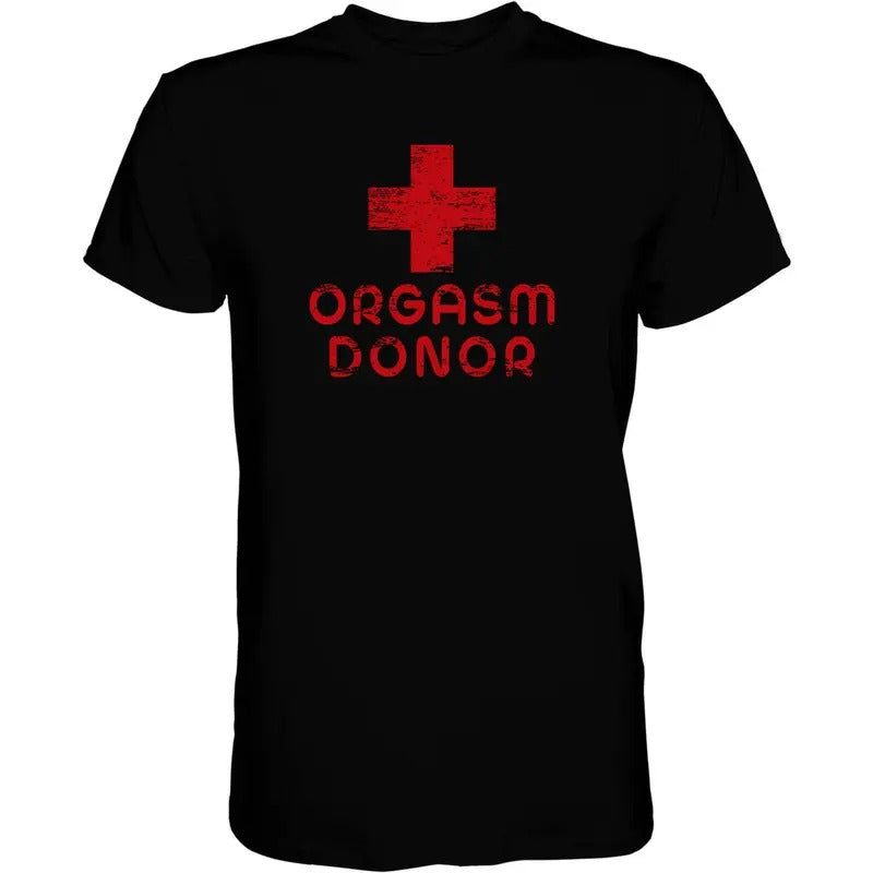 ORGASM DONOR RED CROSS MEN'S T-SHIRT