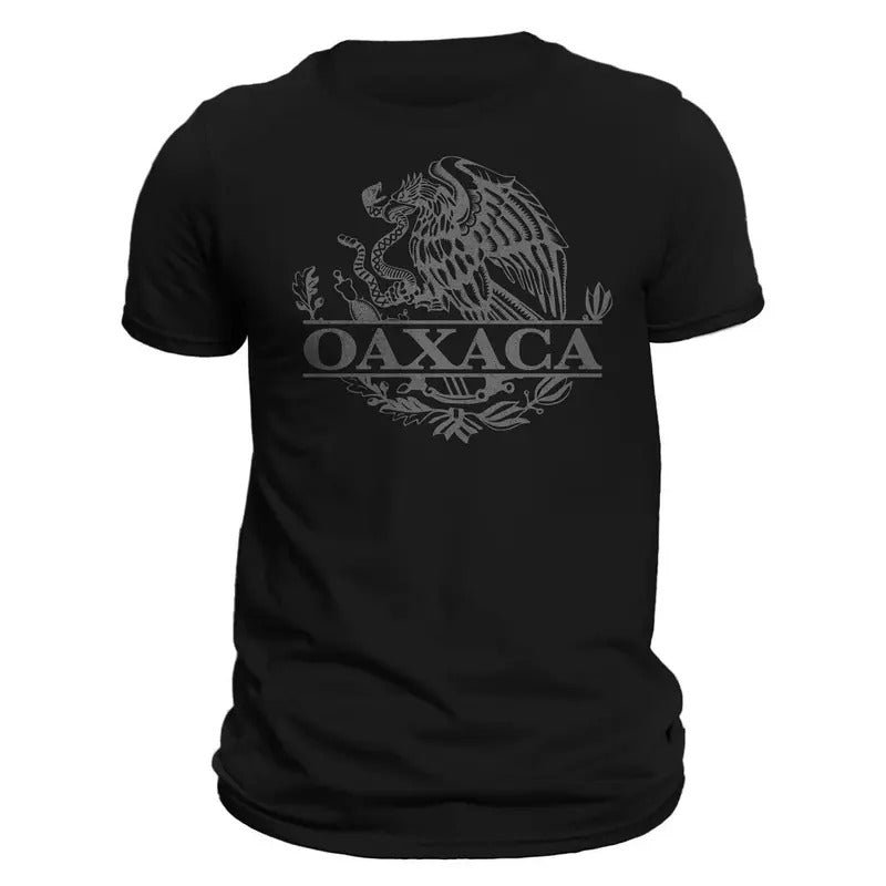 Oaxaca Mexico Eagle Emblem Mexican T-Shirt Casual Soft Menswear Tee