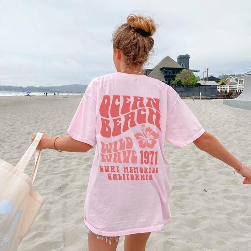 Ocean Beach Shirt Aesthetic Tee Trendy Shirts California Shirt Trendy VSCO Shirts Words on Back Pinterest Tshirt Beach T...