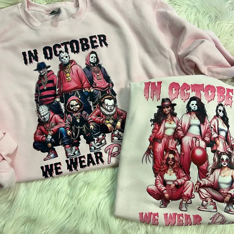 October pink sweater