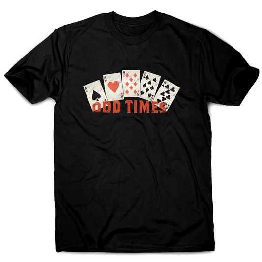 Odd times funny poker cards t-shirt men's