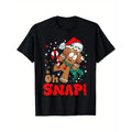 Oh Snap Gingerbread Man Christmas Funny Cookie Baking Xmas men's T-Shirt made in usa
