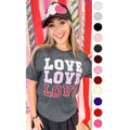 Ombre Sequin Love Valentines Graphic T-Shirt