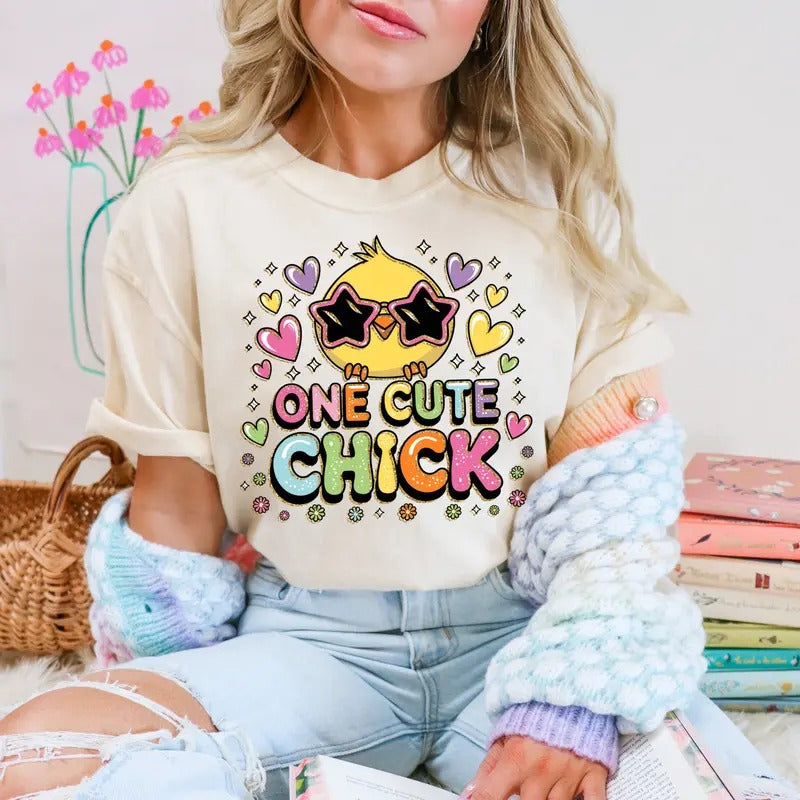 One Cute Chick DTF Transfers - THIS IS NOT A SHIRT