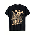 Only Cool Papa Rides Motorcycles T-Shirt Funny Father's Day T-Shirt Made in USA