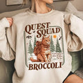 Onyx Storm Quest Squad Broccoli Sweatshirt, Broccoli Cat TShirt, Ridoc Romantasy Fan Shirt Casual Fabric