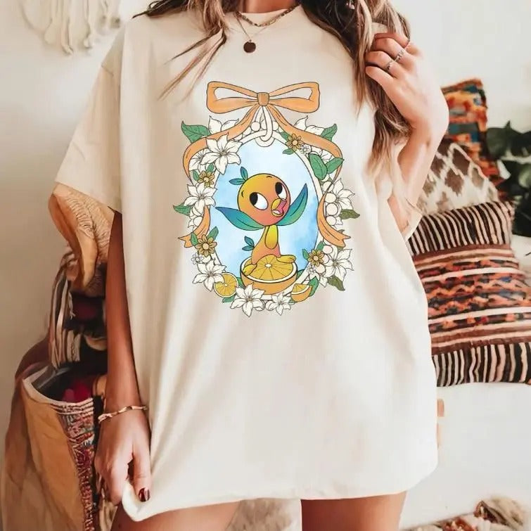 Orange Bird Shirt, Flower and Garden Festival 2025 Shirt, 2025 Epcot Festival Shirt, Epcot Matching Shirt, Gift for Women, Crewneck Cotton Top