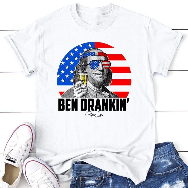 Ben Drankin Apparel, Proudly Printed In The USA, Tee / Tank / V Neck Gray / White / Blue / Hot Pink / Orange, #sassy #cute #blackprint